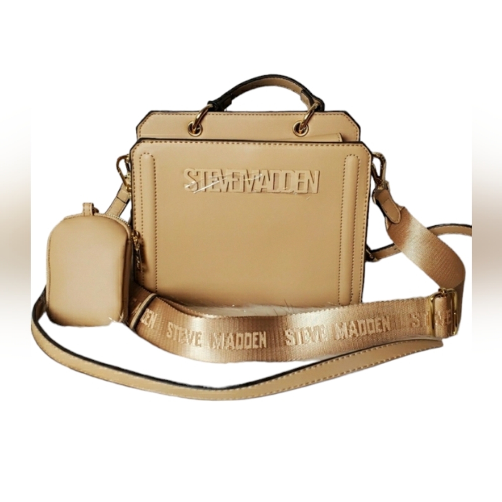 STEVE MADDEN camel satchel